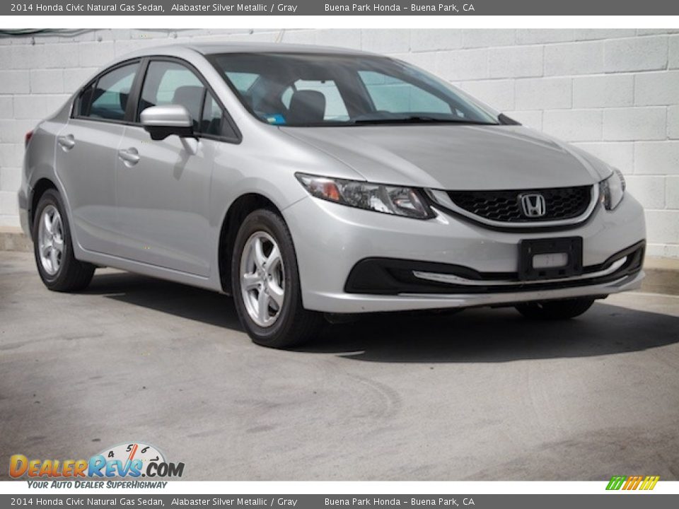 2014 Honda Civic Natural Gas Sedan Alabaster Silver Metallic / Gray Photo #1