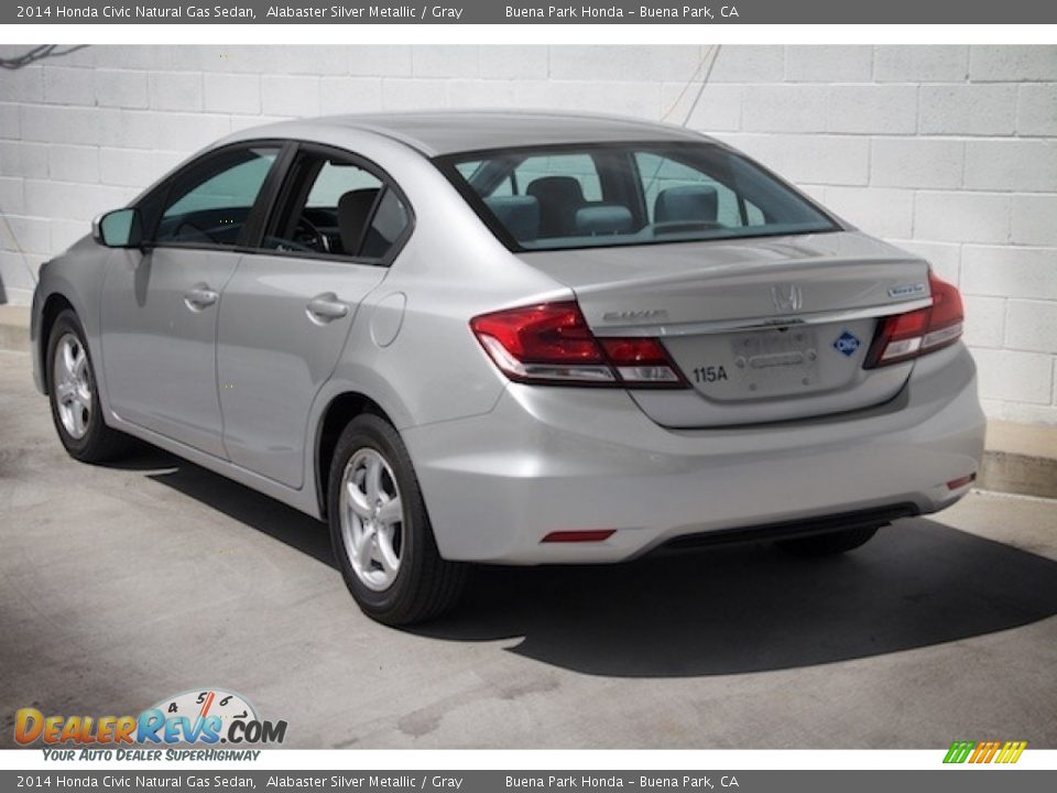 2014 Honda Civic Natural Gas Sedan Alabaster Silver Metallic / Gray Photo #2