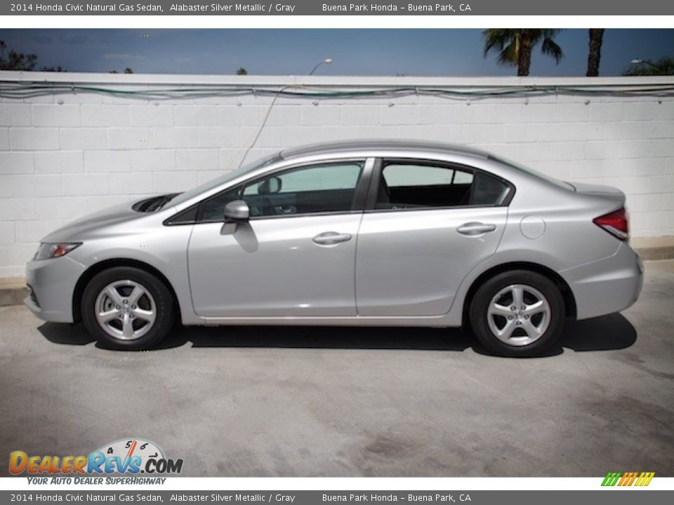 2014 Honda Civic Natural Gas Sedan Alabaster Silver Metallic / Gray Photo #8