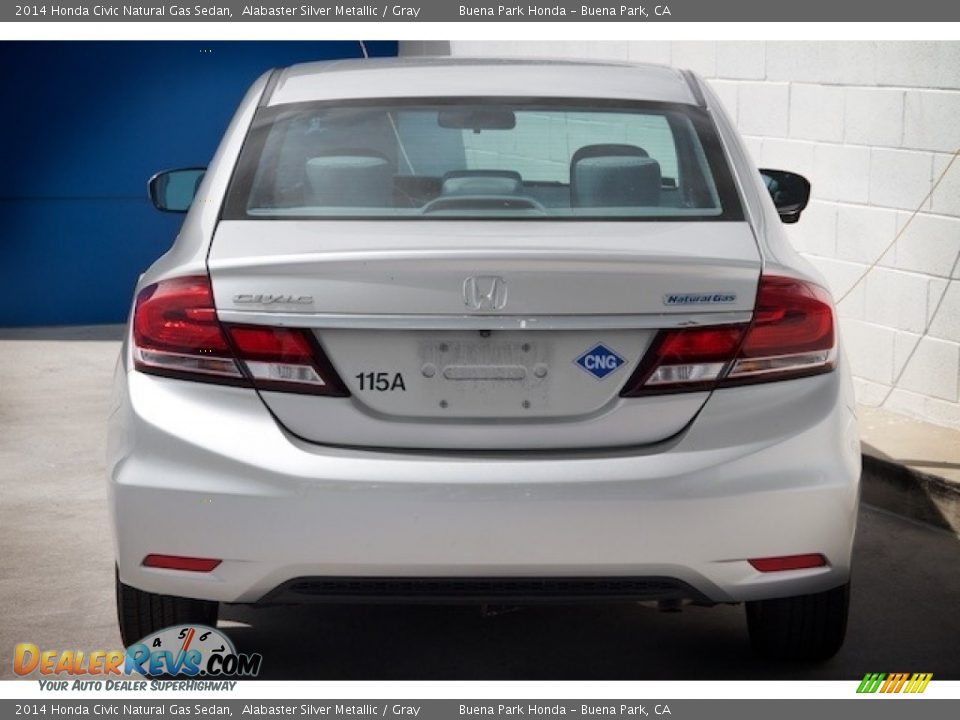 2014 Honda Civic Natural Gas Sedan Alabaster Silver Metallic / Gray Photo #9