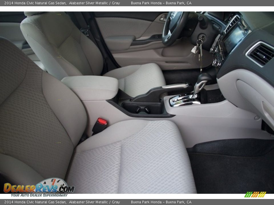 2014 Honda Civic Natural Gas Sedan Alabaster Silver Metallic / Gray Photo #16