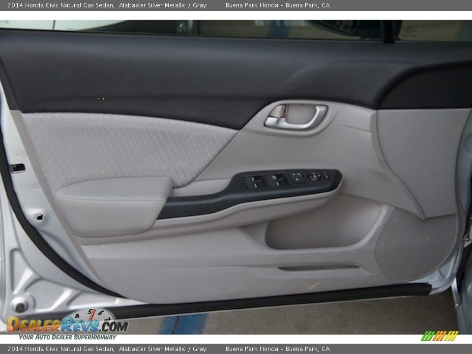 2014 Honda Civic Natural Gas Sedan Alabaster Silver Metallic / Gray Photo #22