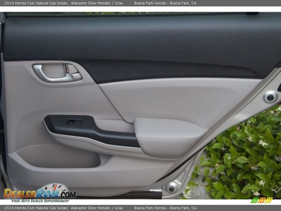 2014 Honda Civic Natural Gas Sedan Alabaster Silver Metallic / Gray Photo #24