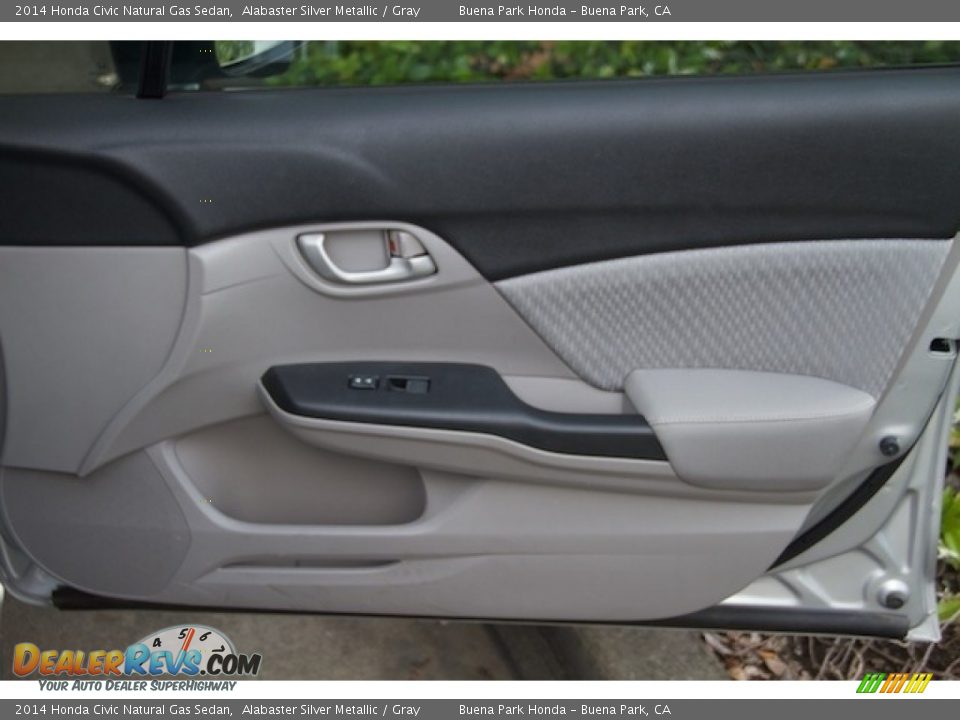 2014 Honda Civic Natural Gas Sedan Alabaster Silver Metallic / Gray Photo #25
