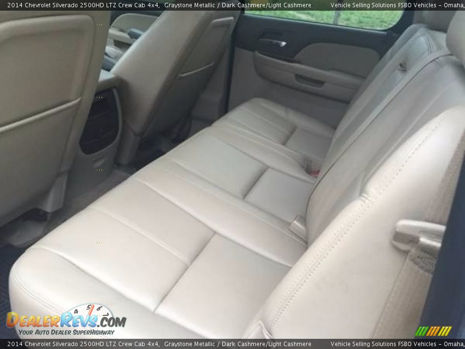 Rear Seat of 2014 Chevrolet Silverado 2500HD LTZ Crew Cab 4x4 Photo #13