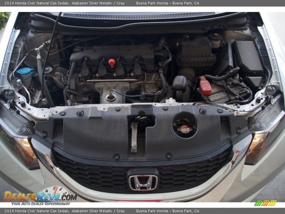 2014 Honda Civic Natural Gas Sedan Alabaster Silver Metallic / Gray Photo #26