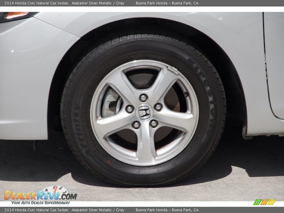 2014 Honda Civic Natural Gas Sedan Alabaster Silver Metallic / Gray Photo #27