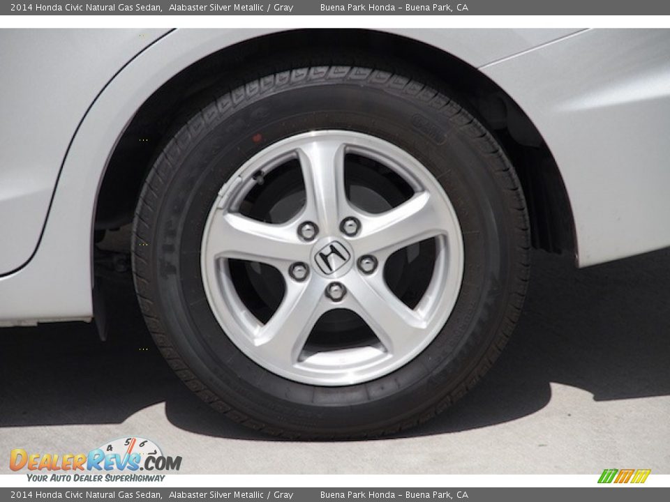 2014 Honda Civic Natural Gas Sedan Alabaster Silver Metallic / Gray Photo #28