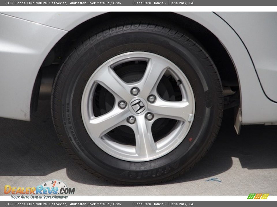 2014 Honda Civic Natural Gas Sedan Alabaster Silver Metallic / Gray Photo #30