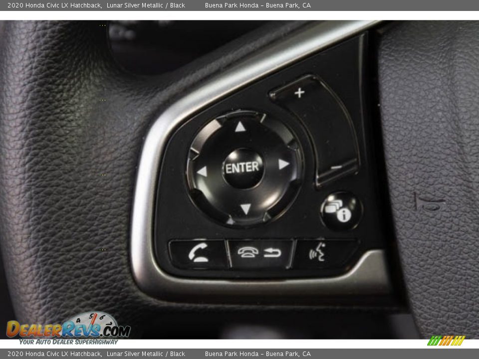 2020 Honda Civic LX Hatchback Lunar Silver Metallic / Black Photo #16