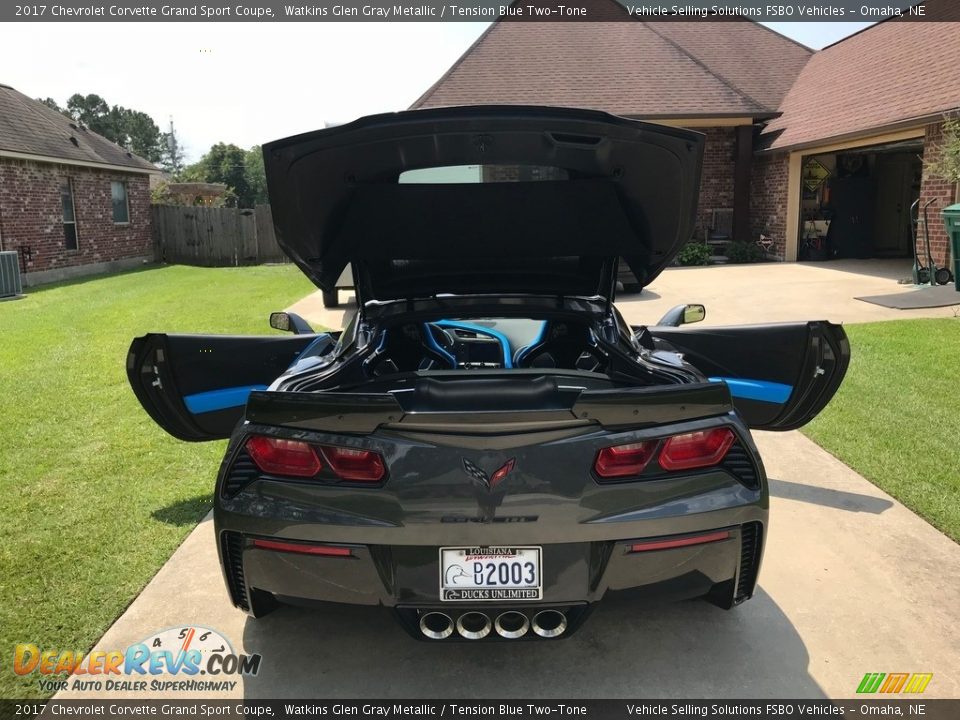 2017 Chevrolet Corvette Grand Sport Coupe Watkins Glen Gray Metallic / Tension Blue Two-Tone Photo #13