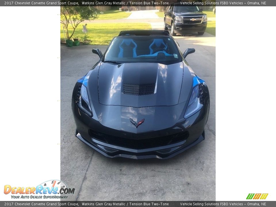 2017 Chevrolet Corvette Grand Sport Coupe Watkins Glen Gray Metallic / Tension Blue Two-Tone Photo #15