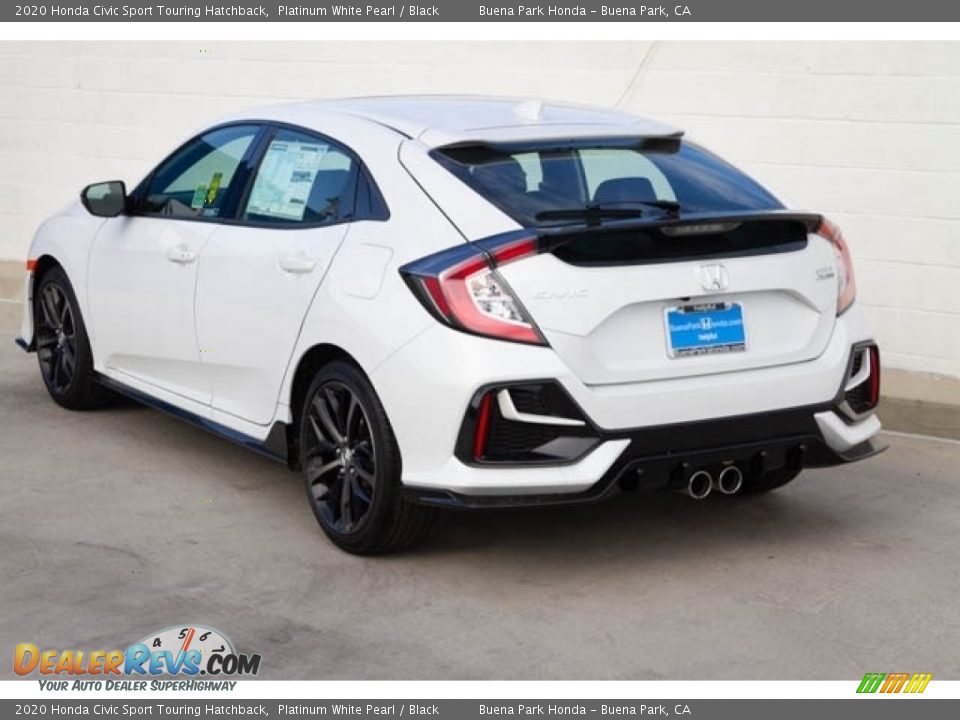 2020 Honda Civic Sport Touring Hatchback Platinum White Pearl / Black Photo #2