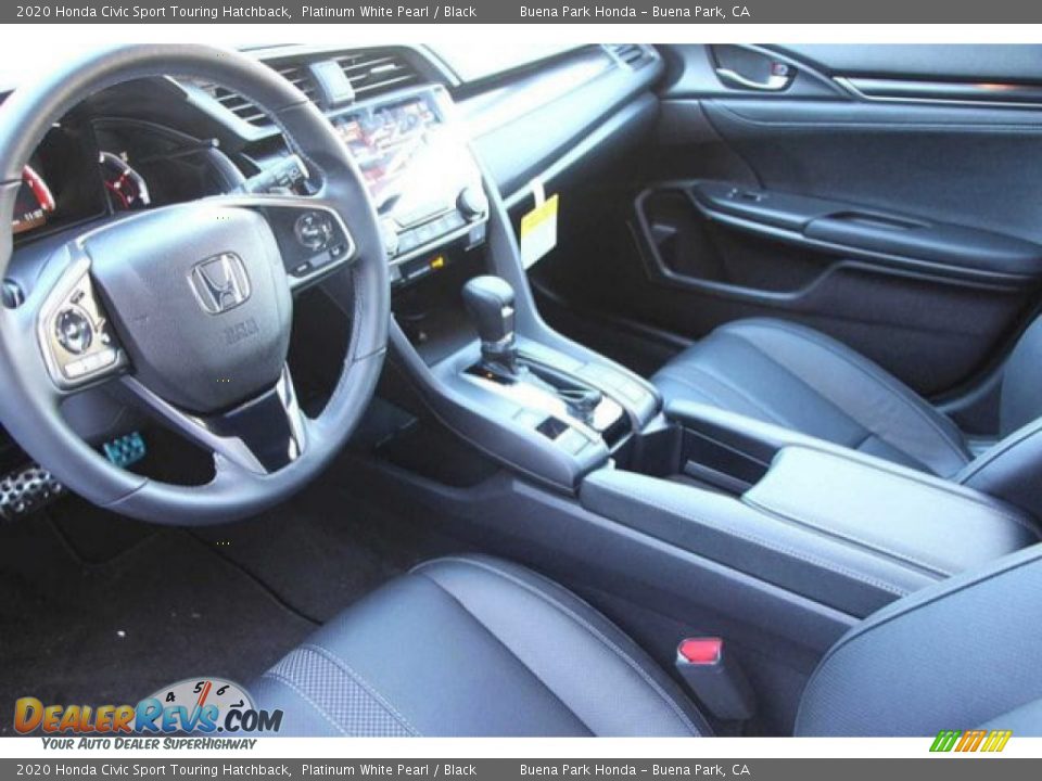 2020 Honda Civic Sport Touring Hatchback Platinum White Pearl / Black Photo #3