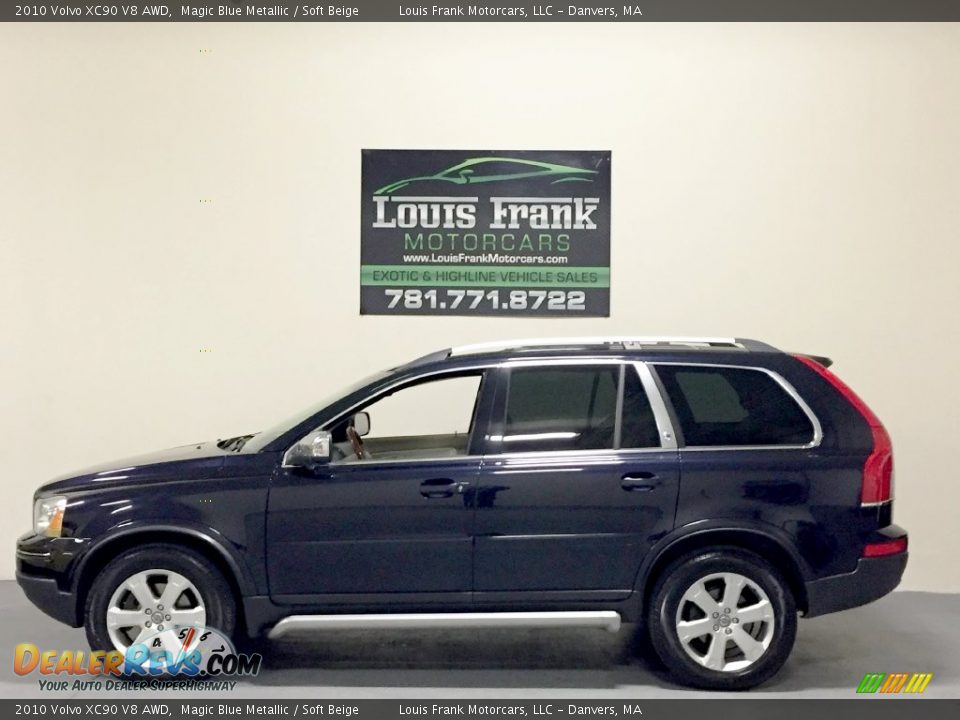 2010 Volvo XC90 V8 AWD Magic Blue Metallic / Soft Beige Photo #1