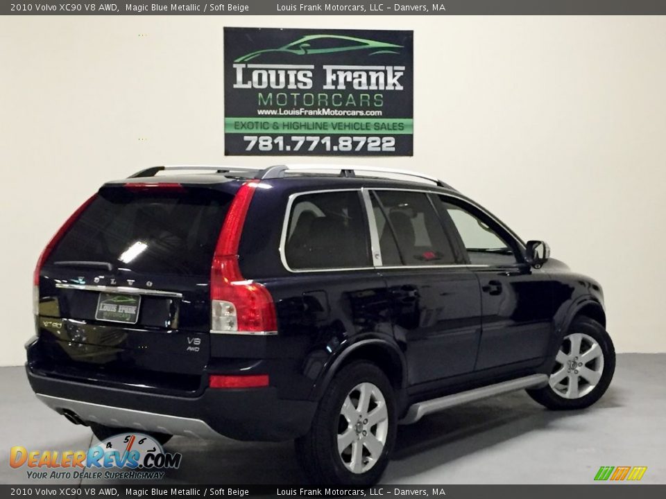 2010 Volvo XC90 V8 AWD Magic Blue Metallic / Soft Beige Photo #5