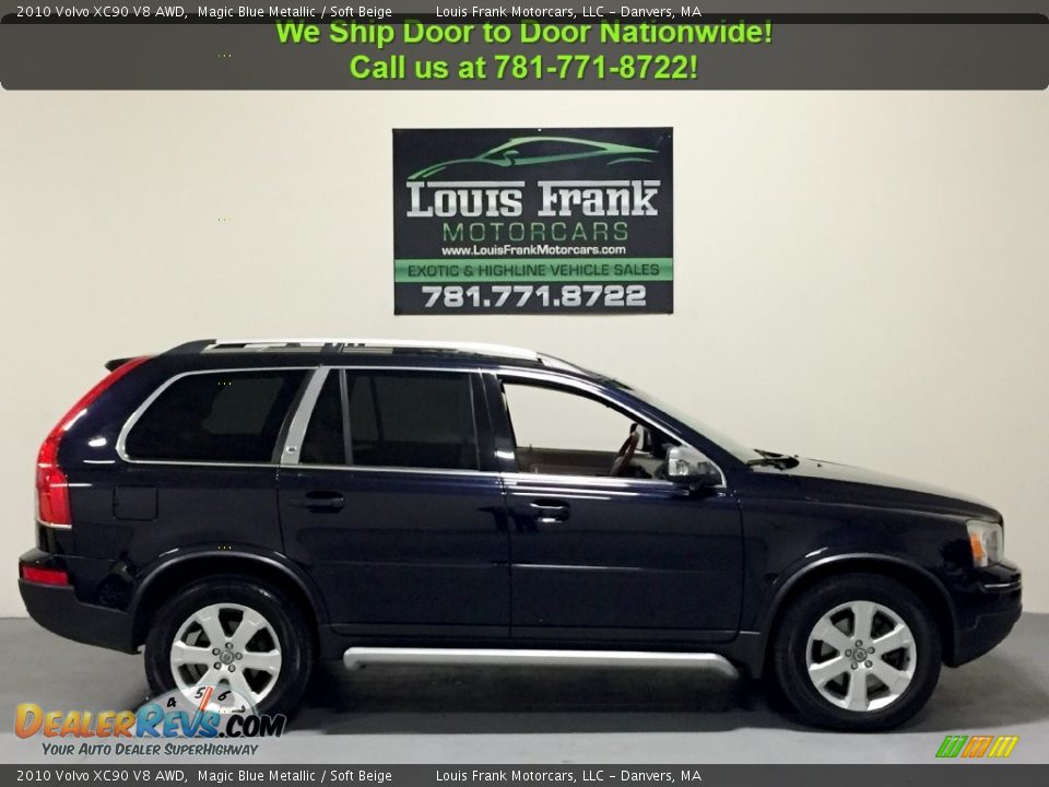 2010 Volvo XC90 V8 AWD Magic Blue Metallic / Soft Beige Photo #6