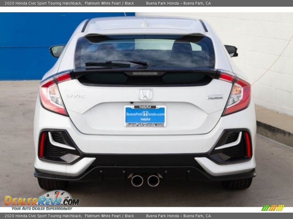 2020 Honda Civic Sport Touring Hatchback Platinum White Pearl / Black Photo #12