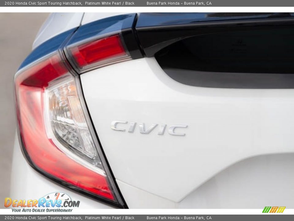 2020 Honda Civic Sport Touring Hatchback Platinum White Pearl / Black Photo #13