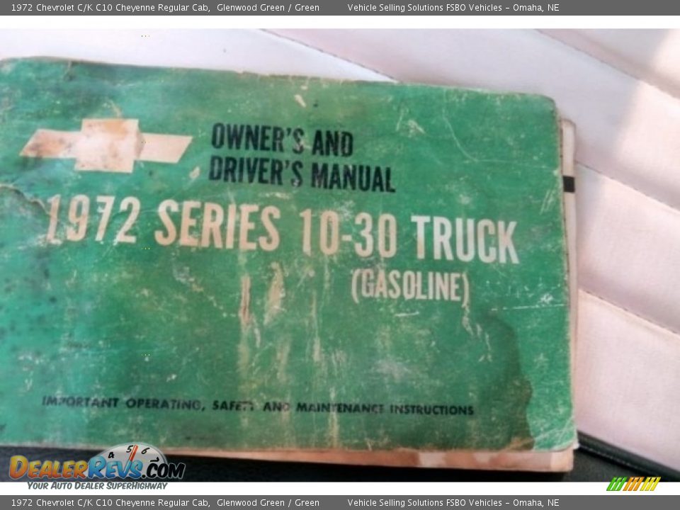 Books/Manuals of 1972 Chevrolet C/K C10 Cheyenne Regular Cab Photo #8