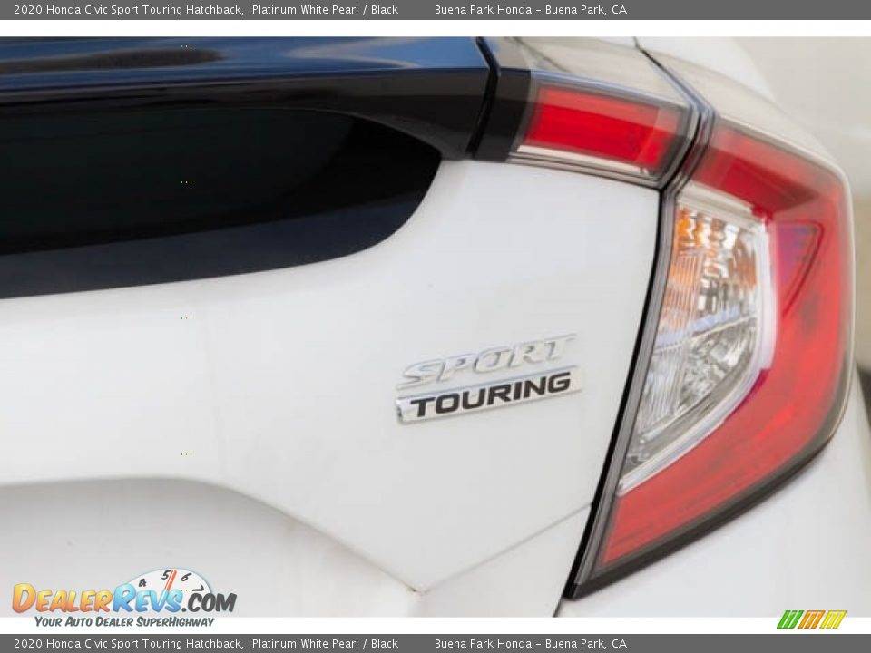 2020 Honda Civic Sport Touring Hatchback Platinum White Pearl / Black Photo #14