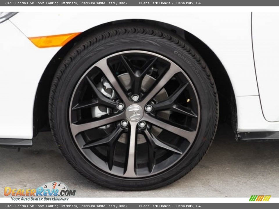 2020 Honda Civic Sport Touring Hatchback Platinum White Pearl / Black Photo #17