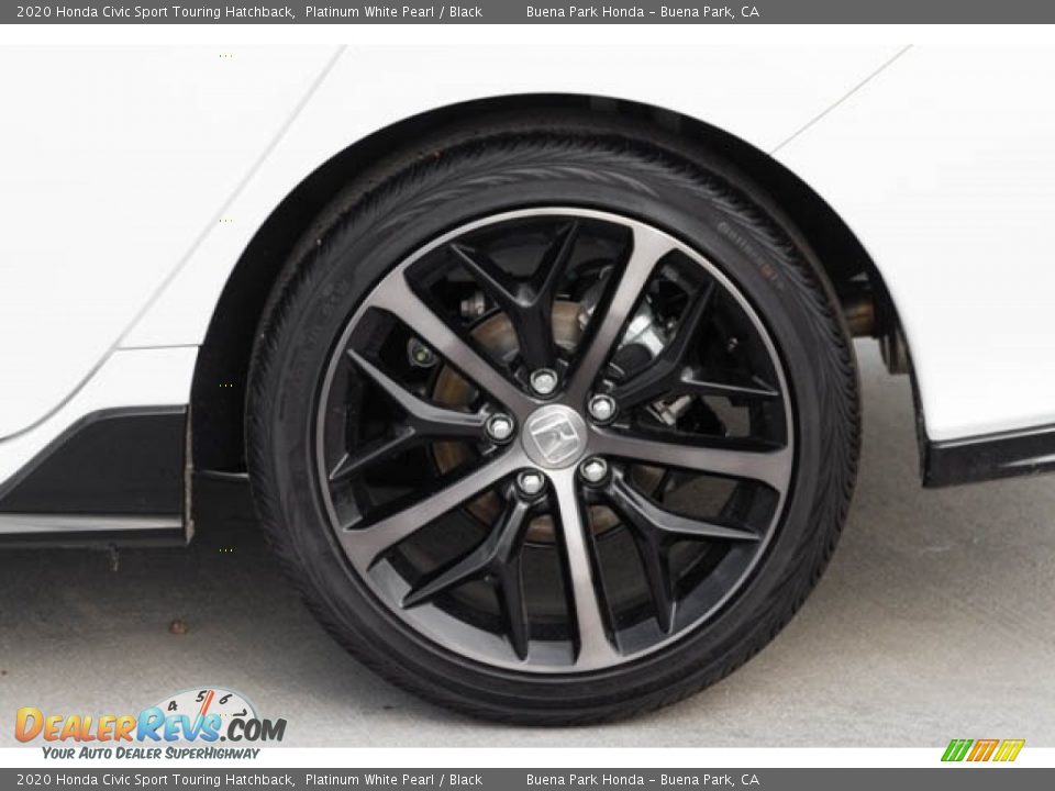 2020 Honda Civic Sport Touring Hatchback Platinum White Pearl / Black Photo #18