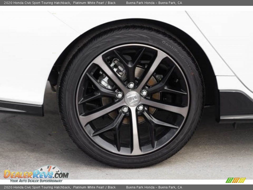 2020 Honda Civic Sport Touring Hatchback Platinum White Pearl / Black Photo #19