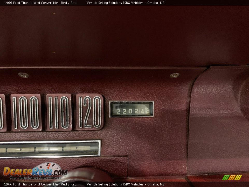 1966 Ford Thunderbird Convertible Red / Red Photo #3