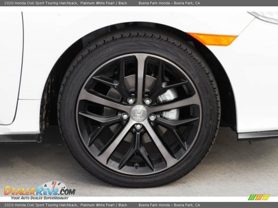 2020 Honda Civic Sport Touring Hatchback Platinum White Pearl / Black Photo #20