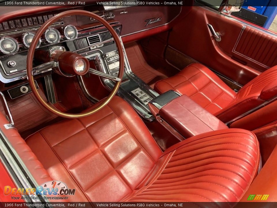 1966 Ford Thunderbird Convertible Red / Red Photo #4