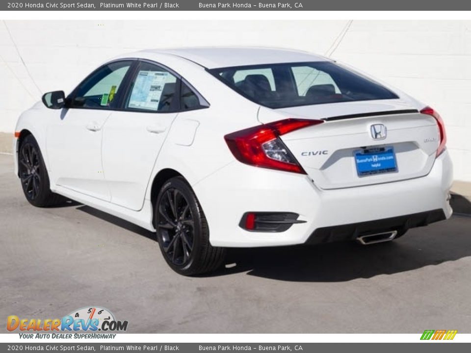 2020 Honda Civic Sport Sedan Platinum White Pearl / Black Photo #2