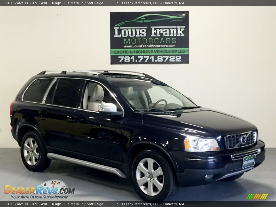 2010 Volvo XC90 V8 AWD Magic Blue Metallic / Soft Beige Photo #17