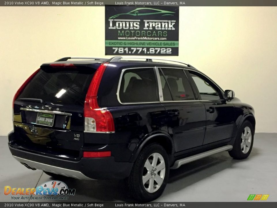 2010 Volvo XC90 V8 AWD Magic Blue Metallic / Soft Beige Photo #19