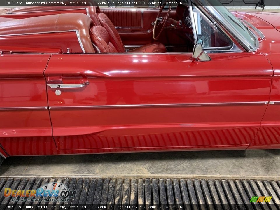 1966 Ford Thunderbird Convertible Red / Red Photo #11