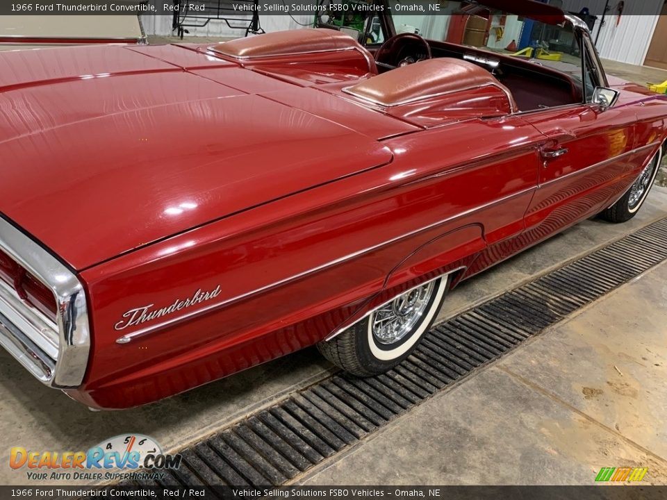 1966 Ford Thunderbird Convertible Red / Red Photo #13