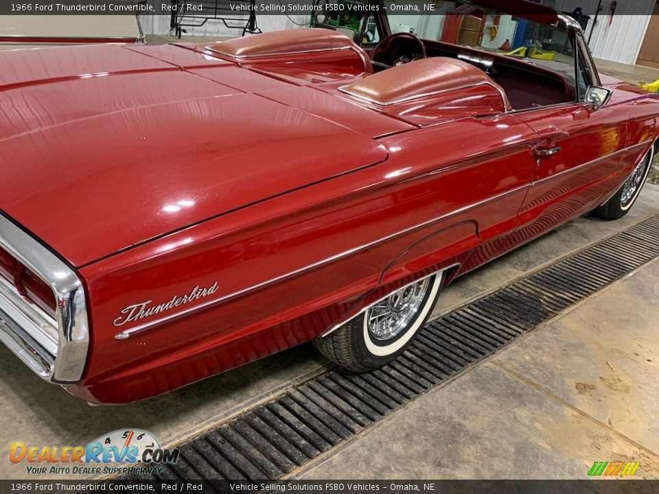 1966 Ford Thunderbird Convertible Red / Red Photo #13