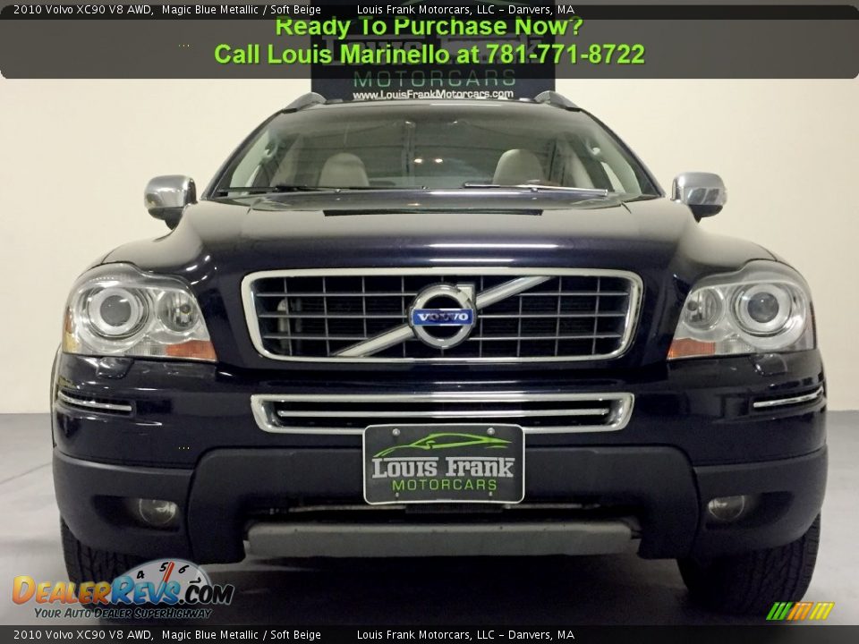 2010 Volvo XC90 V8 AWD Magic Blue Metallic / Soft Beige Photo #25