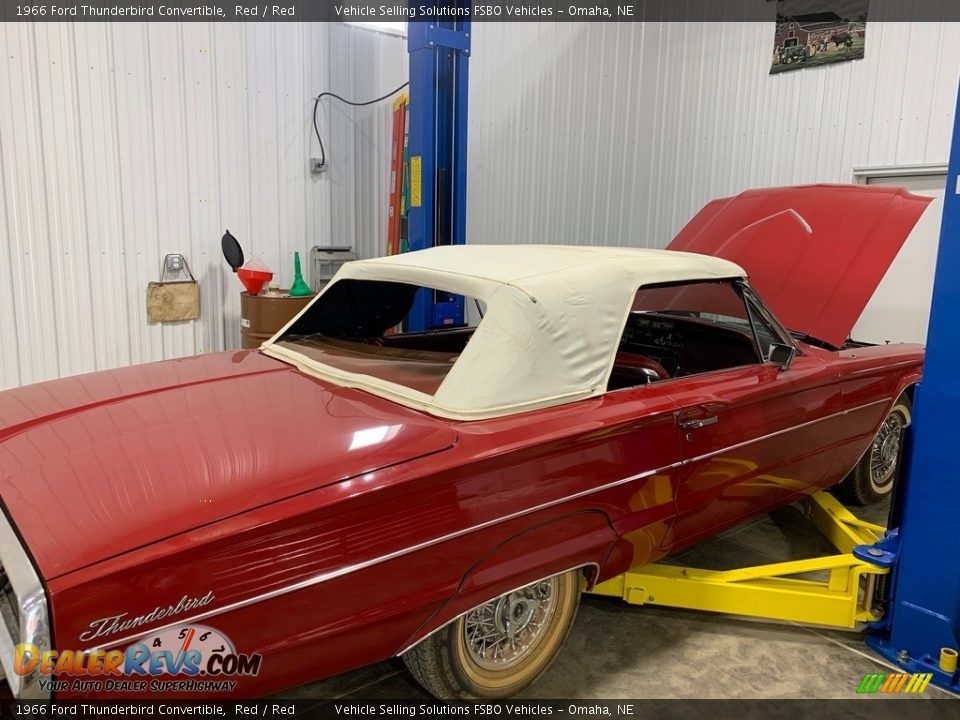 1966 Ford Thunderbird Convertible Red / Red Photo #15