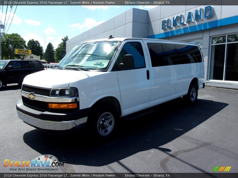 2019 Chevrolet Express 3500 Passenger LT Summit White / Medium Pewter Photo #1