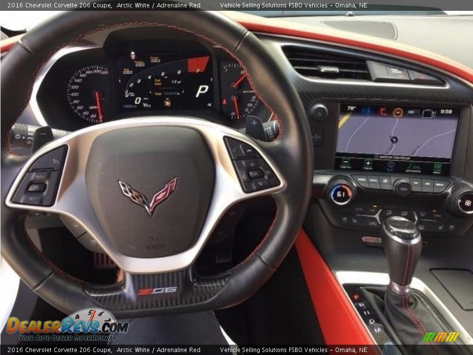 2016 Chevrolet Corvette Z06 Coupe Arctic White / Adrenaline Red Photo #4