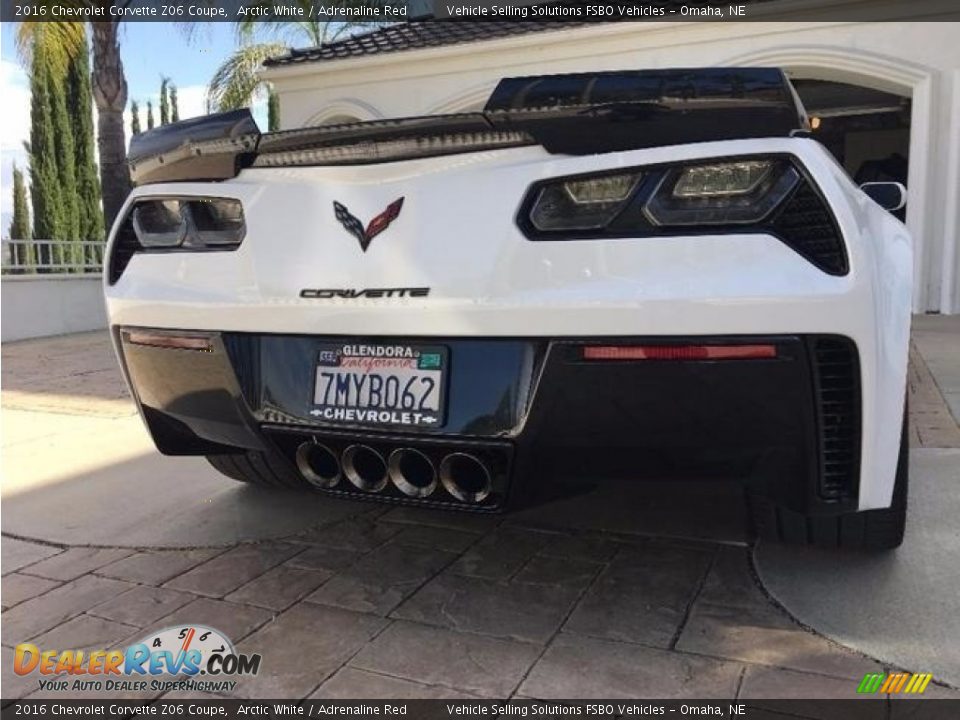 2016 Chevrolet Corvette Z06 Coupe Arctic White / Adrenaline Red Photo #10