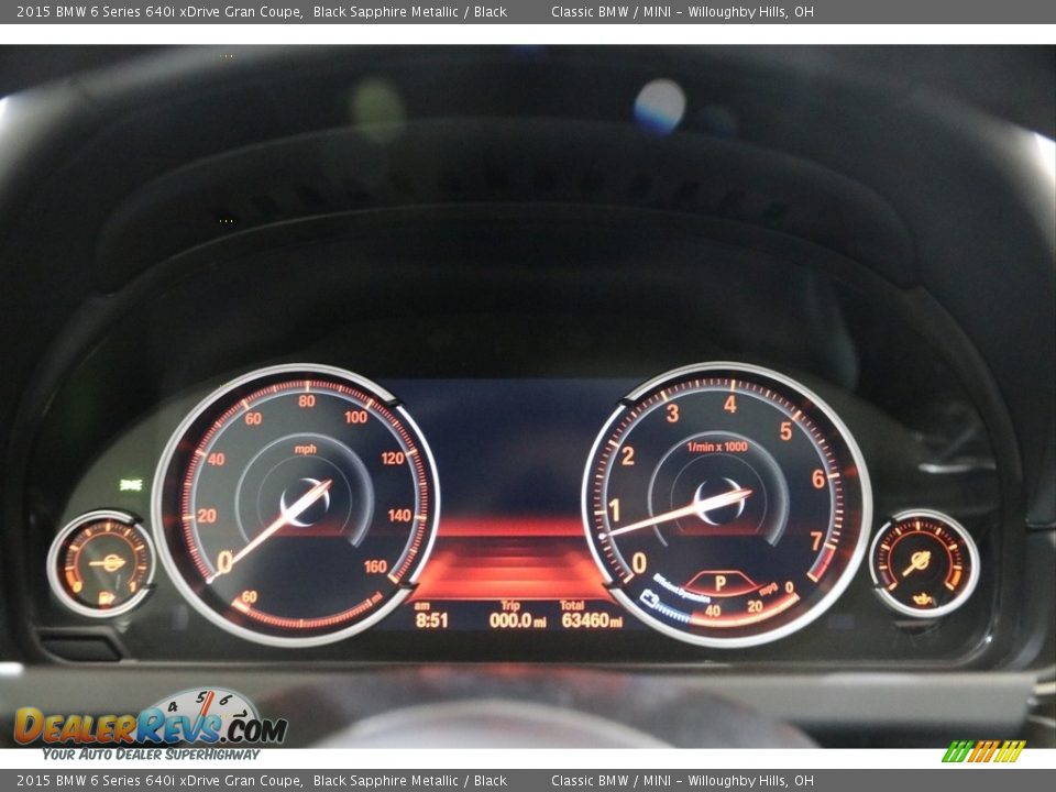 2015 BMW 6 Series 640i xDrive Gran Coupe Gauges Photo #8