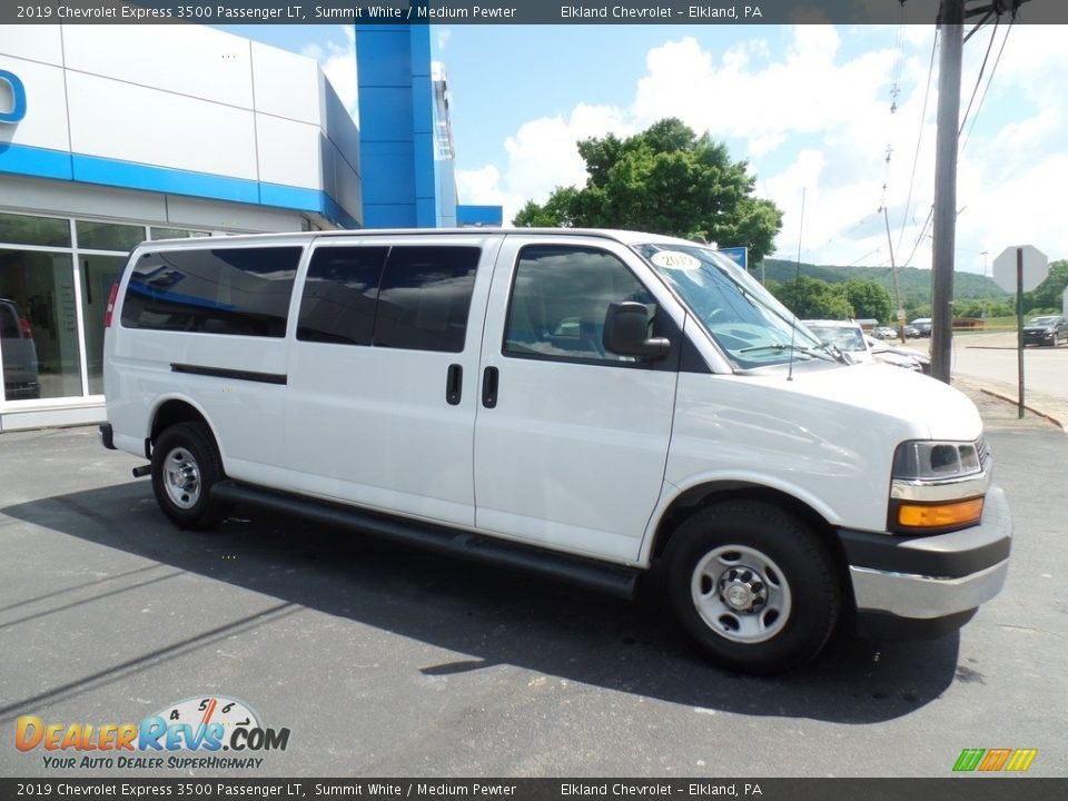 2019 Chevrolet Express 3500 Passenger LT Summit White / Medium Pewter Photo #4