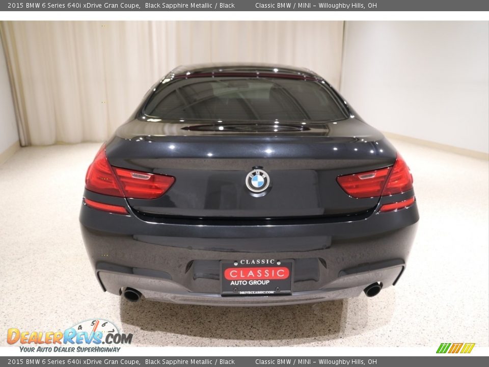 2015 BMW 6 Series 640i xDrive Gran Coupe Black Sapphire Metallic / Black Photo #19