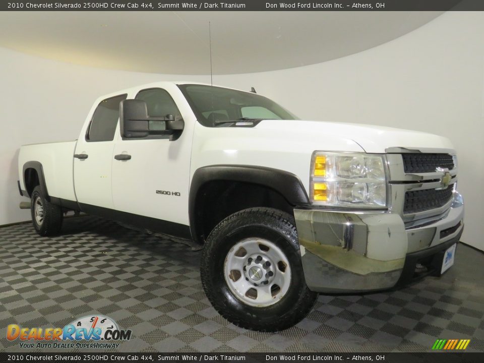 2010 Chevrolet Silverado 2500HD Crew Cab 4x4 Summit White / Dark Titanium Photo #1