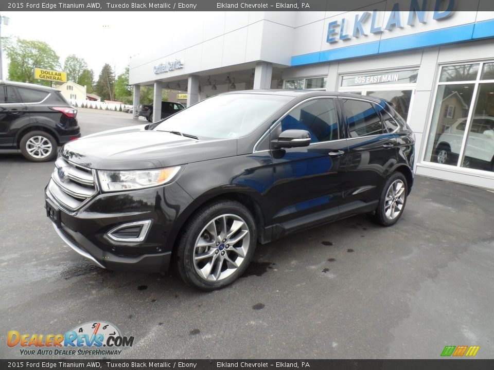 2015 Ford Edge Titanium AWD Tuxedo Black Metallic / Ebony Photo #1