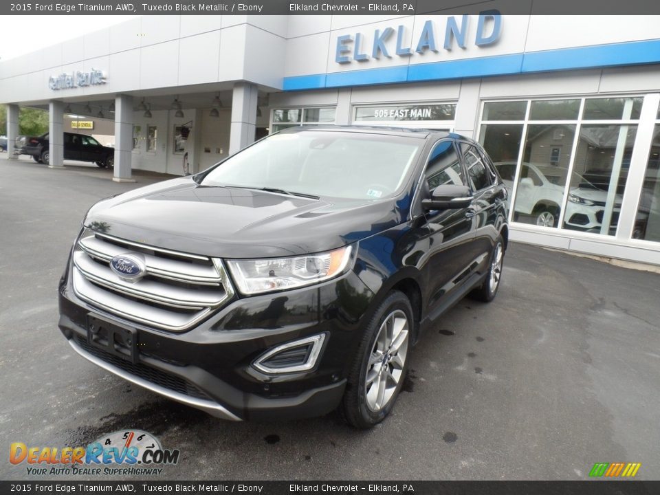 2015 Ford Edge Titanium AWD Tuxedo Black Metallic / Ebony Photo #2