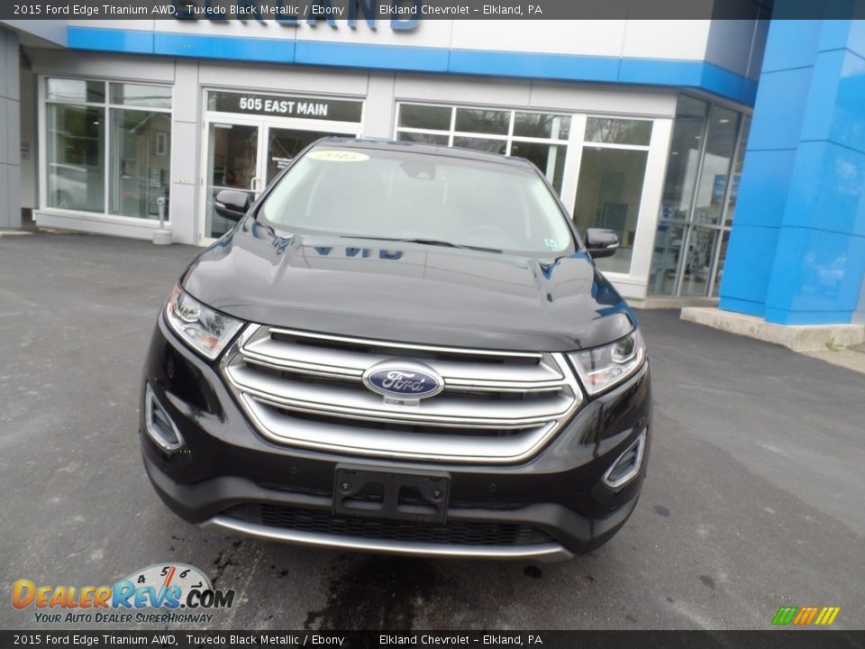 2015 Ford Edge Titanium AWD Tuxedo Black Metallic / Ebony Photo #3