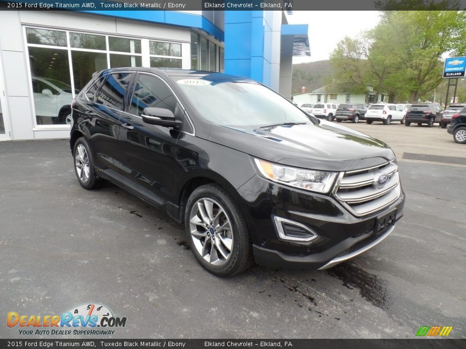 Front 3/4 View of 2015 Ford Edge Titanium AWD Photo #4